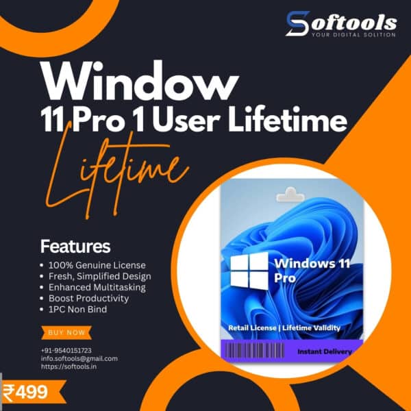 Window 11 Pro 1 user Lifetime