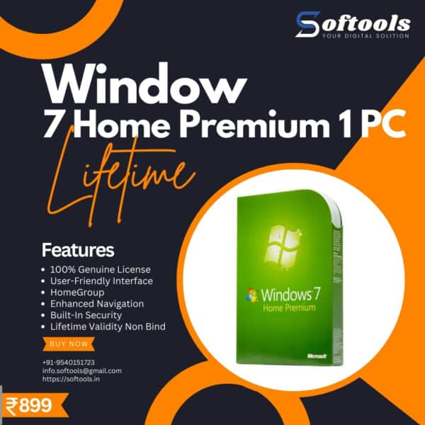 Window 7 Home Premium 1 user Lifetime