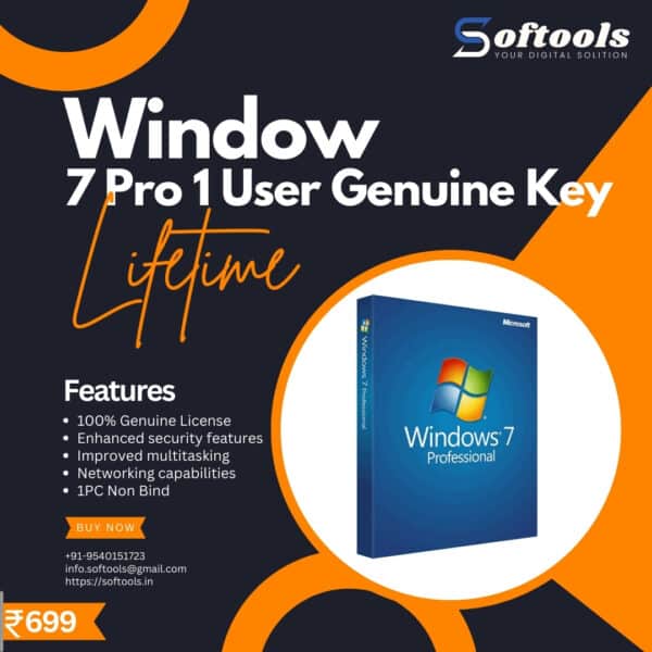 Window 7 Pro 1 user Lifetime