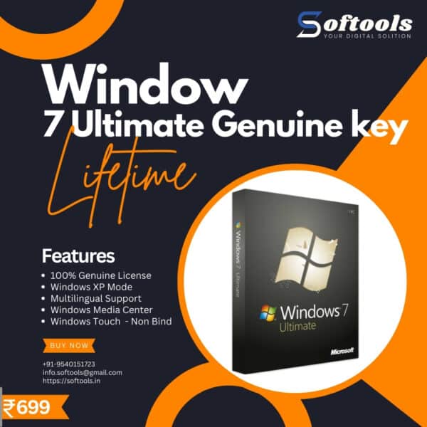 Window 7 Ultimate 1 user Lifetime