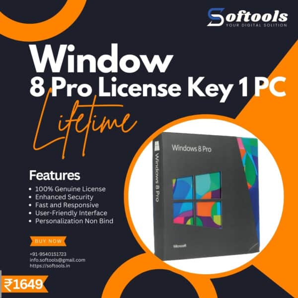 Window 8 Pro 1 user Lifetime